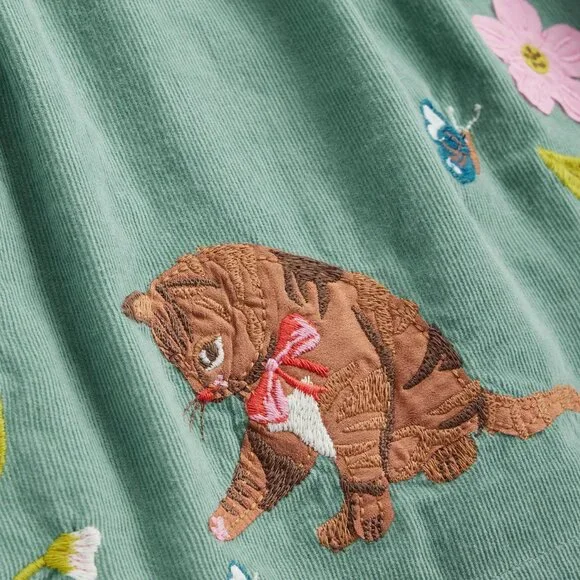 NWT Mini Boden Cats Cord Applique Pinafore - Picture 4 of 8